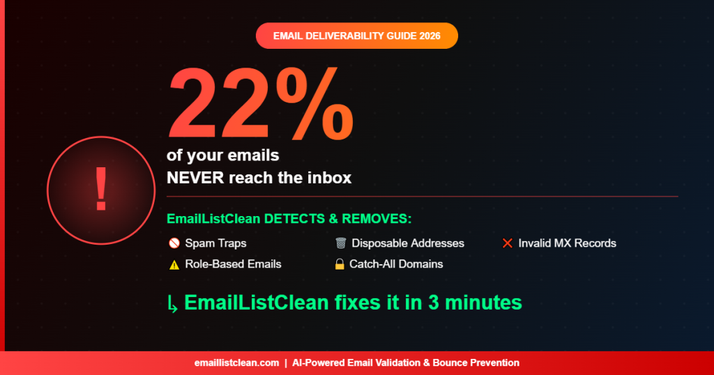 Why 22 percent of emails bounce and how EmailListClean fixes deliverability
